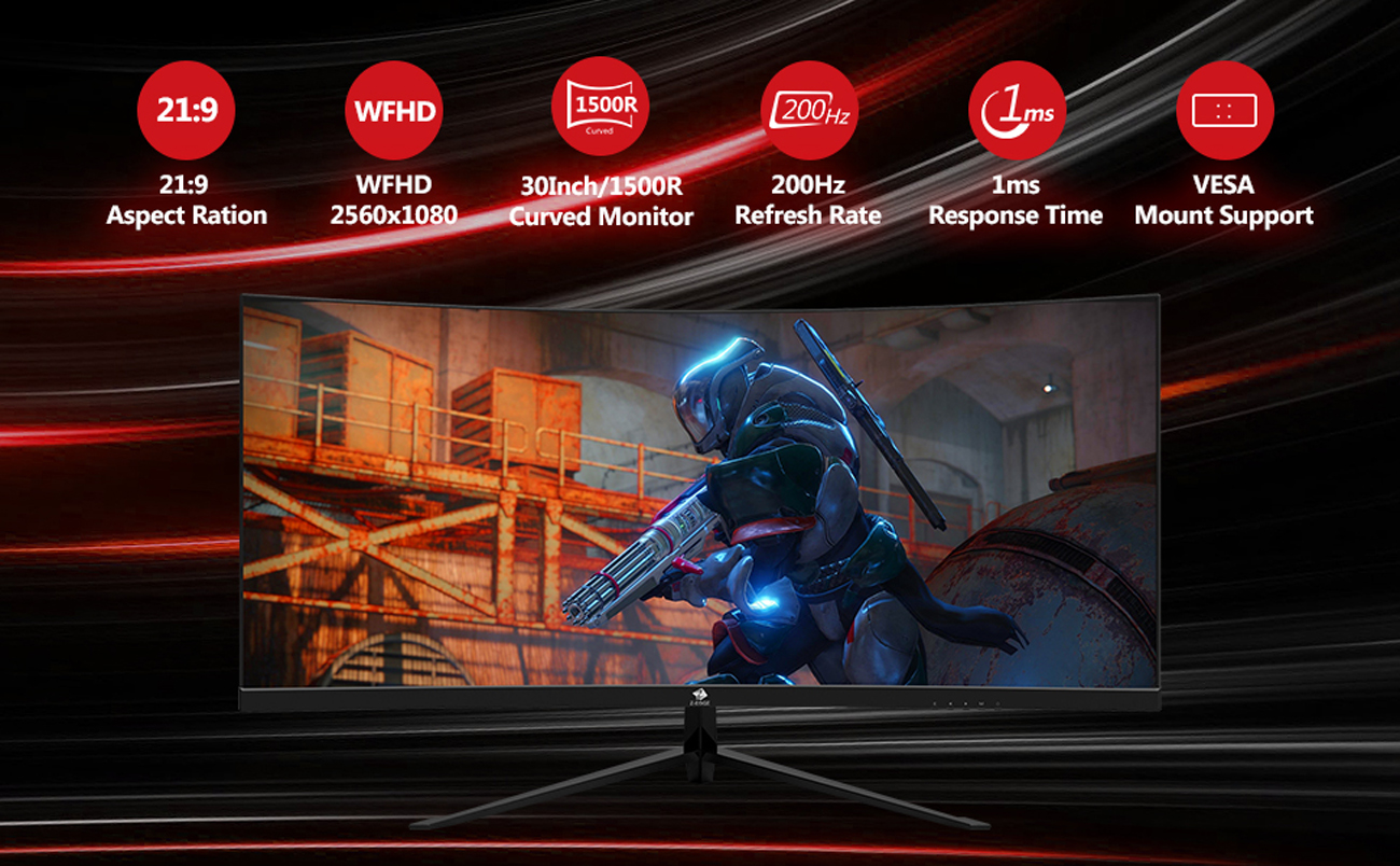 ZEDGE UG30 30" 219 Ultrawide 200Hz Gaming Monitor